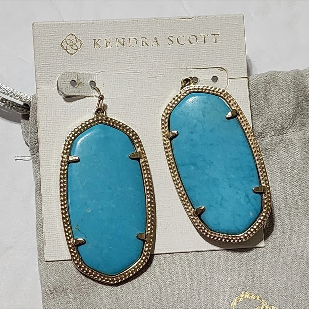 Kendra Scott Turquoise and gold‎ GP vintage Danielle